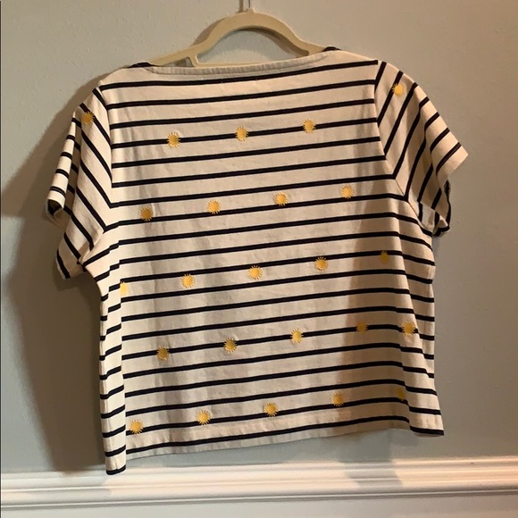 Madewell Striped Crop Tee - Picture 2 of 3